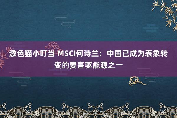 激色猫小叮当 MSCI何诗兰：中国已成为表象转变的要害驱能源之一