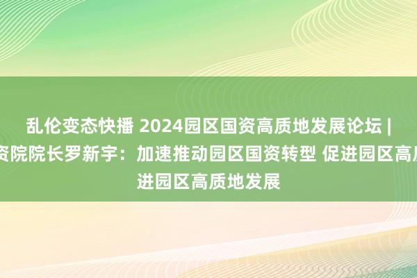 乱伦变态快播 2024园区国资高质地发展论坛 | 上海国资院院长罗新宇：加速推动园区国资转型 促进园区高质地发展